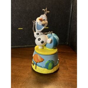DISNEY FROZEN SNOWMAN OLAF MUSICAL REVOLVING FIGURINE  Plays "Let It go"
